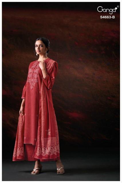Ganga liyara 4663 wholesale ladies dress material suppliers in surat  - wholesale export